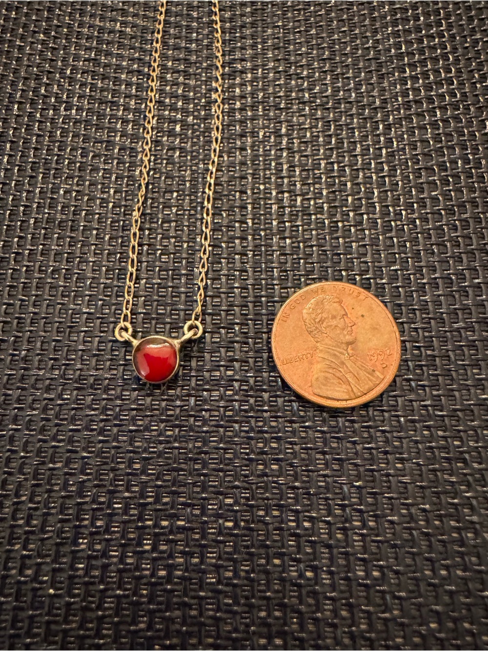 Red Stone Pendant Necklace - Women Jewelry